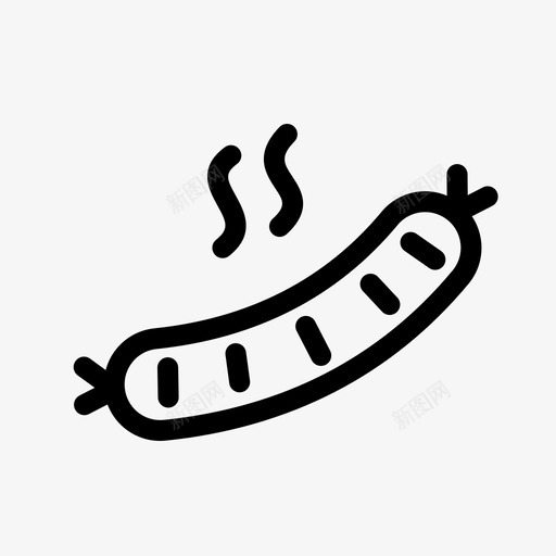 热狗烧烤叉子图标svg_新图网 https://ixintu.com 叉子 烧烤 热狗 食物 香肠
