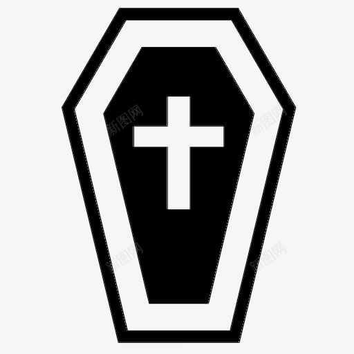 棺材死亡恐惧图标svg_新图网 https://ixintu.com 万圣节 十字棺 恐惧 棺材 死亡 西方棺材