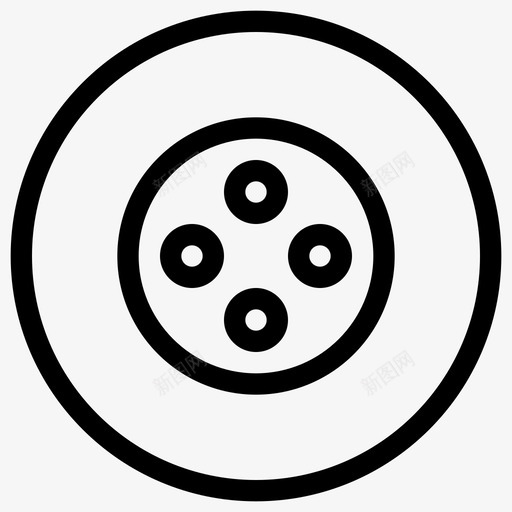 纽扣配件布料图标svg_新图网 https://ixintu.com 复古线图标 布料 纽扣 衬衫 裤子 配件