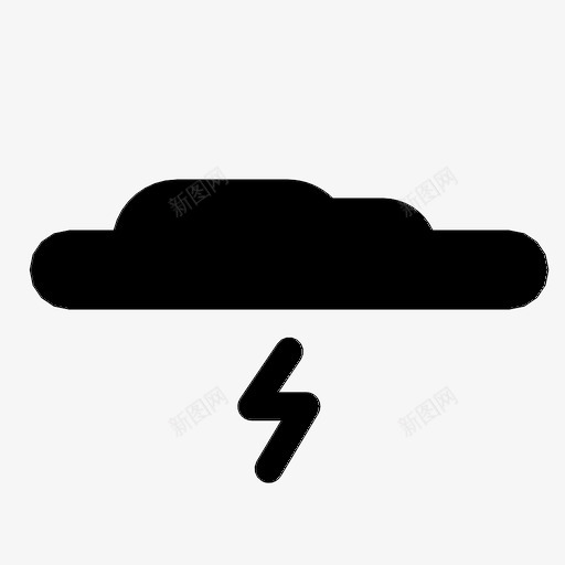 暴风雨云闪电图标svg_新图网 https://ixintu.com 云 天气 天空 暴风雨 闪电