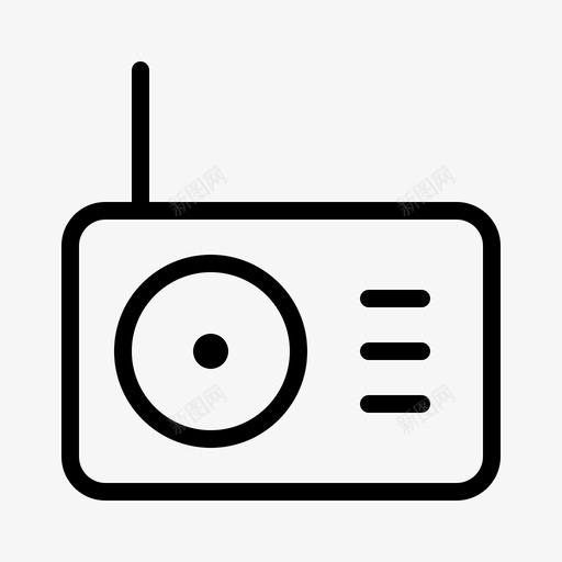 广播新闻播客图标svg_新图网 https://ixintu.com 广播 播客 新闻 新闻广播 电视
