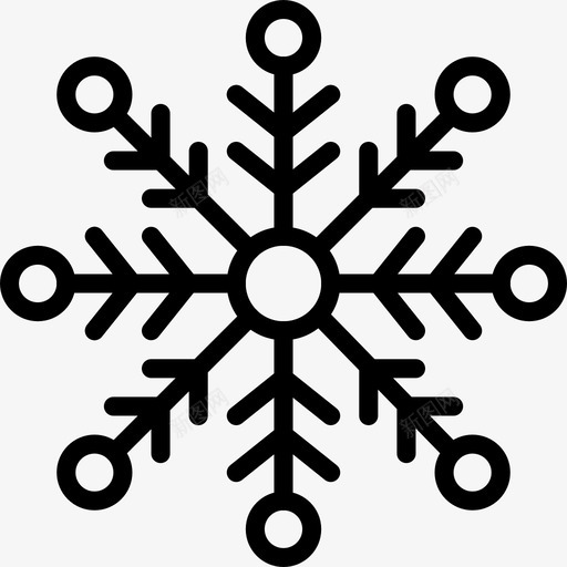 雪花圣诞节装饰图标svg_新图网 https://ixintu.com 冬天 圣诞节 漂亮图标冬季轮廓 节日 装饰 雪花