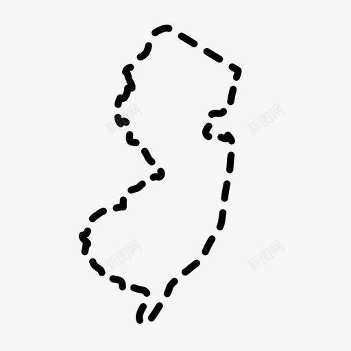 新泽西州地图州图标svg_新图网 https://ixintu.com 地图 州 新泽西州 美利坚合众国 美国