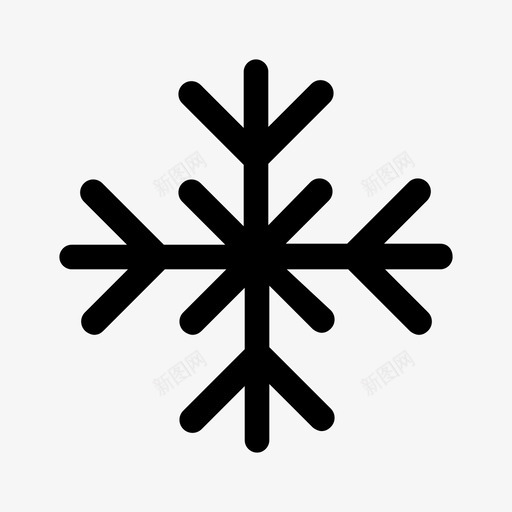 雪花暴风雨天气图标svg_新图网 https://ixintu.com 冬天 大自然 天气 暴风雨 雪花