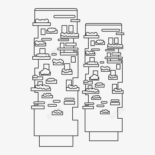 boscoverticale建筑绿色图标svg_新图网 https://ixintu.com boscoverticale 建筑 米兰 绿色