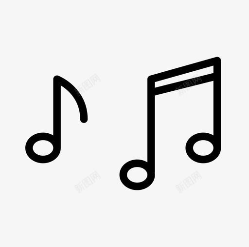 音乐表情符号音符图标svg_新图网 https://ixintu.com 表情符号 音乐 音符