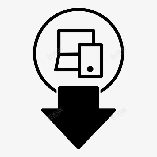 电子商店购买方向图标svg_新图网 https://ixintu.com 位置 地点 方向 电子商店 购买 购物