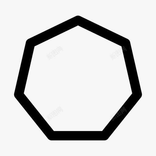 七边形几何学多边形图标svg_新图网 https://ixintu.com 七边形 几何学 多边形 形状