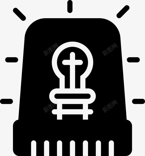 警笛紧急灯光图标svg_新图网 https://ixintu.com 保护 安全 灯光 粉碎图标安全2固体 紧急 警笛