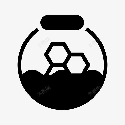 蜂蜜罐梳子锅图标svg_新图网 https://ixintu.com 咖啡厅 梳子 甜点 蜂蜜罐 锅