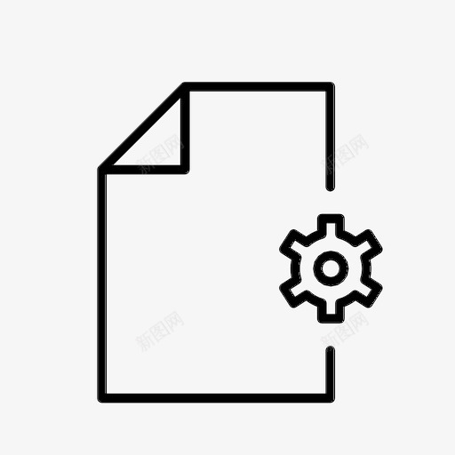 文档设置cog文件图标svg_新图网 https://ixintu.com cog 修改 文件 文档设置 齿轮