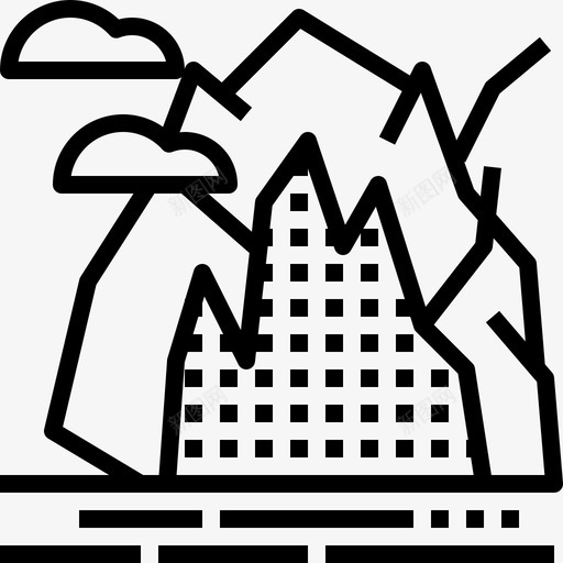 洞穴风景自然图标svg_新图网 https://ixintu.com 岩石 旅行 洞穴 自然 风景