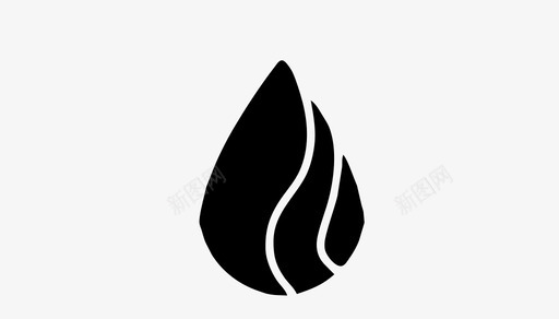 滴火水图标svg_新图网 https://ixintu.com 水 滴 火 风