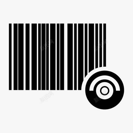 条形码可见标识产品标识图标svg_新图网 https://ixintu.com 产品标识 显示 条形码可见 标识