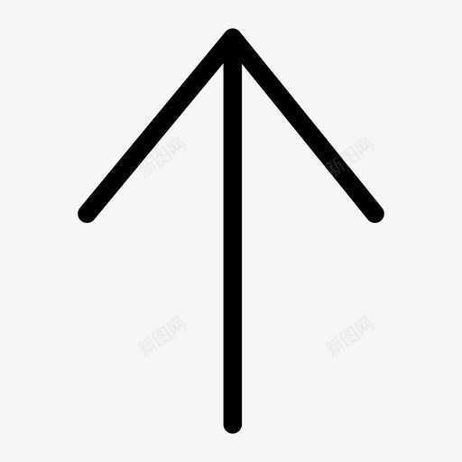 箭头顶部直线向上图标svg_新图网 https://ixintu.com 向上 直线 箭头 箭头顶部