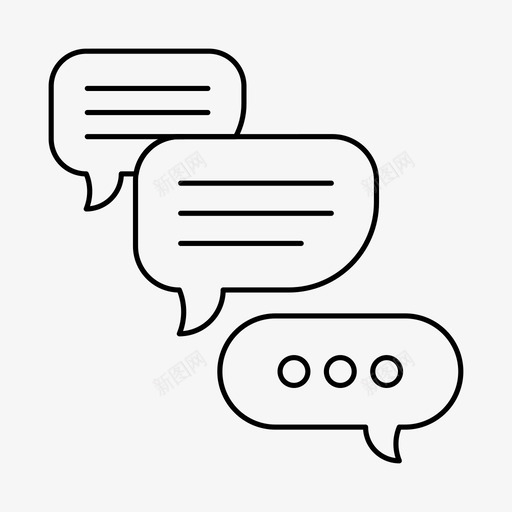 聊天泡泡交流信息图标svg_新图网 https://ixintu.com 交流 信息 网络 聊天泡泡 谈话
