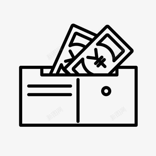 钱包钱钞票图标svg_新图网 https://ixintu.com 人民币 富人 日元 钞票 钱 钱包