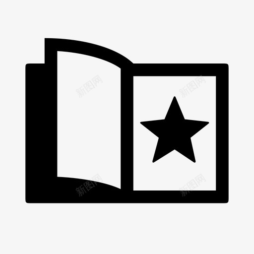 杂志明星书小册子图标svg_新图网 https://ixintu.com 书 小册子 最爱 杂志明星