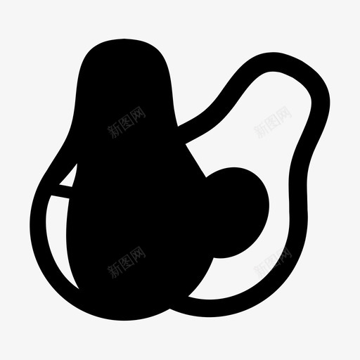 鳄梨水果鳄梨酱图标svg_新图网 https://ixintu.com 健康 新风格食品图标集 水果 热带 鳄梨 鳄梨酱