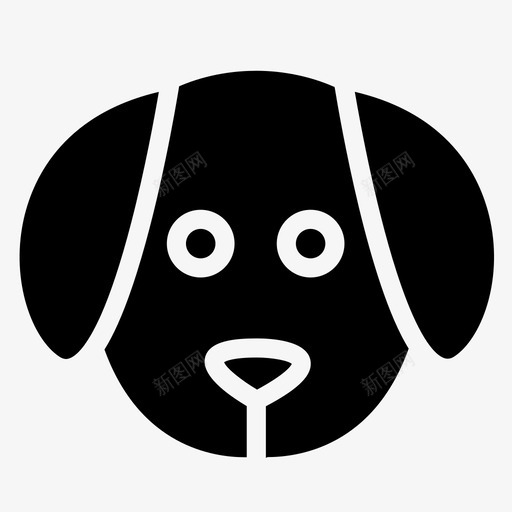 狗脸动物头图标svg_新图网 https://ixintu.com 动物 头 救援 狗脸