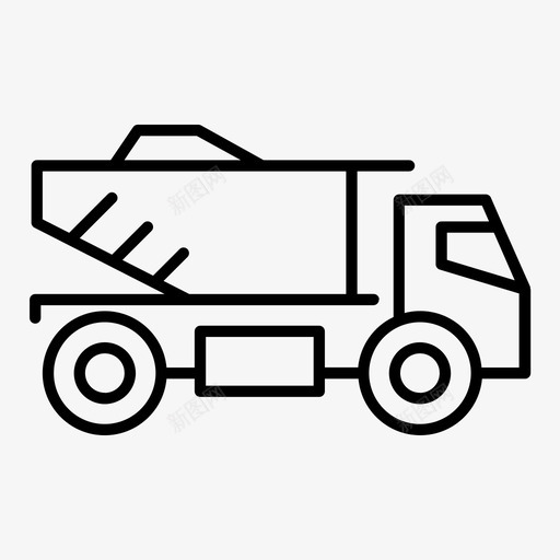 翻斗车货物建筑图标svg_新图网 https://ixintu.com 卡车 建筑 建筑车辆 翻斗车 货物 运输