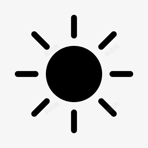 太阳天气预报晴天图标svg_新图网 https://ixintu.com 天气预报 太阳 晴天