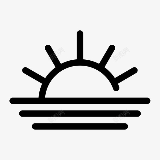日落能量天空图标svg_新图网 https://ixintu.com 夏天 天空 日落 纽扣 能量