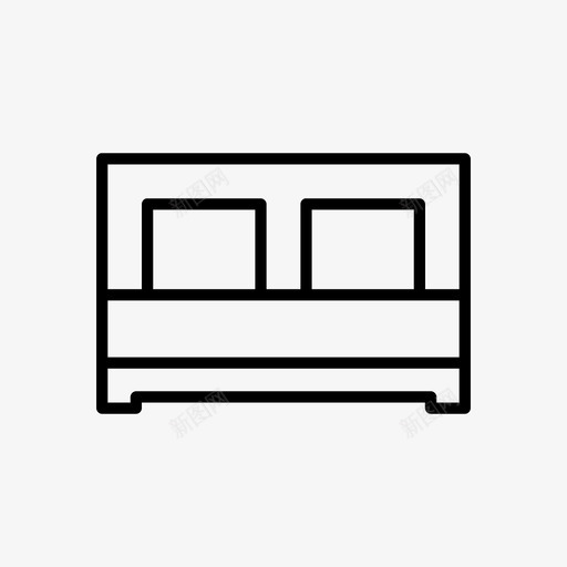 床卧室家具图标svg_新图网 https://ixintu.com 卧室 家具 床 床垫 睡床