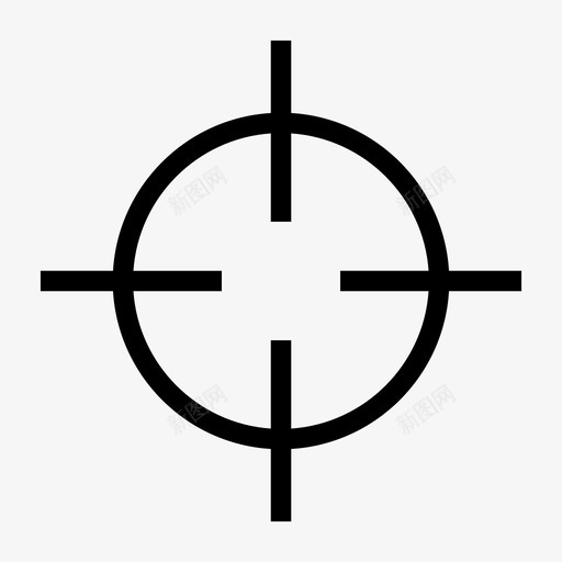 瞄准十字线射击图标svg_新图网 https://ixintu.com 十字线 射击 杂线 瞄准