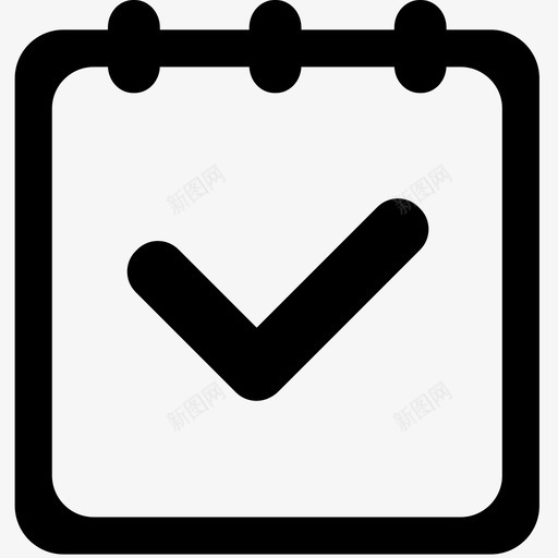 日历出席出勤图标svg_新图网 https://ixintu.com 出勤 出席 日历 检查 输入