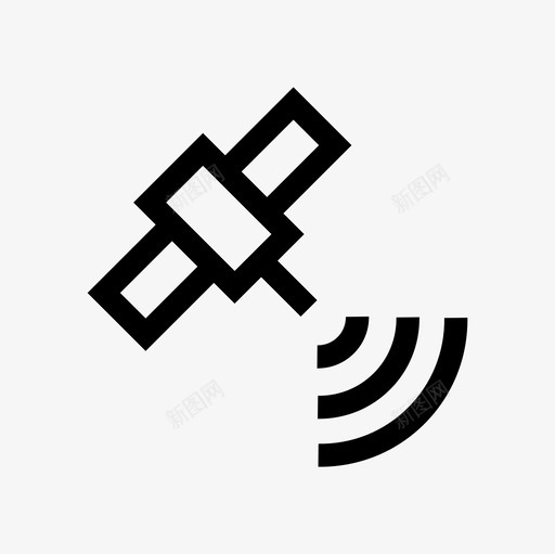 卫星通信gps图标svg_新图网 https://ixintu.com gps 位置 卫星 地图 地图和位置轮廓图标集 通信