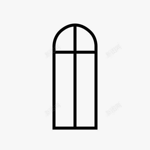 窗户教堂十字架图标svg_新图网 https://ixintu.com 十字架 宗教 教堂 玻璃 窗户