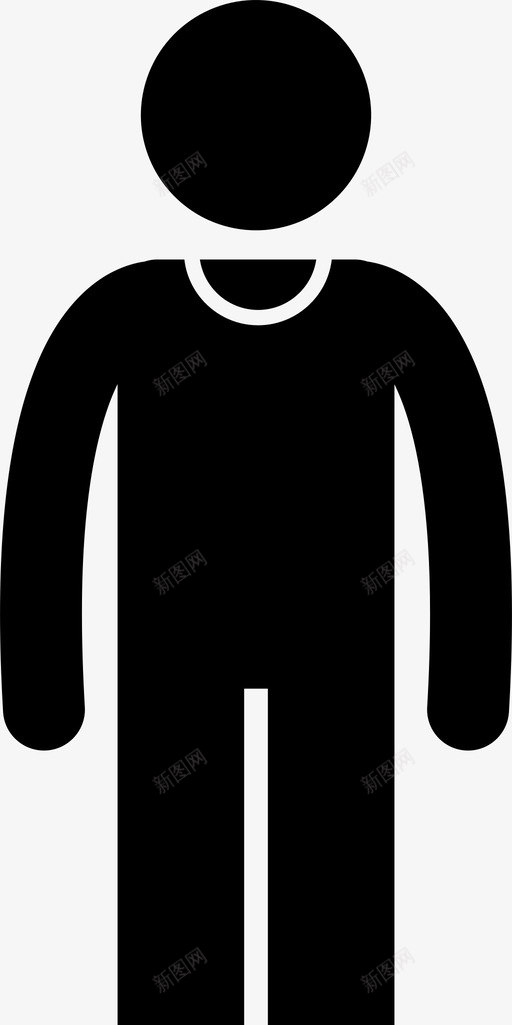 圆领t恤休闲圆领图标svg_新图网 https://ixintu.com t恤 休闲 圆领 圆领t恤 普通 男式时尚 穿着