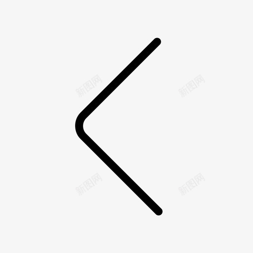 后退箭头左侧图标svg_新图网 https://ixintu.com 后退 导航 左侧 滚动 箭头 通用电线图标包