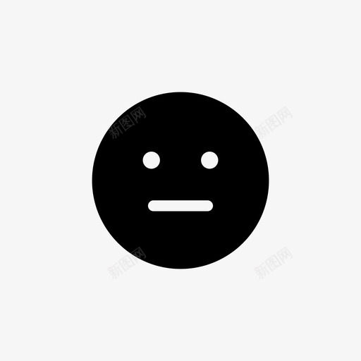 无语情绪表情图标svg_新图网 https://ixintu.com 严肃 情绪 无语 标准图标设置为黑色 表情