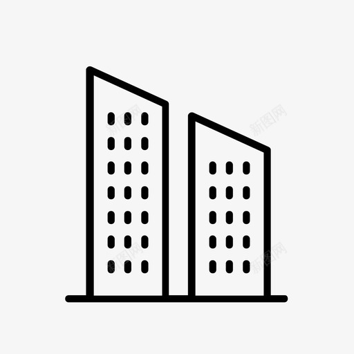 建筑物公寓多层图标svg_新图网 https://ixintu.com 公寓 多层 建筑物