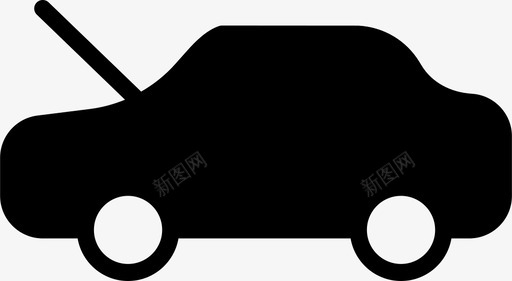 发动机罩打开汽车零件图标svg_新图网 https://ixintu.com smashicons汽车零件实心 发动机罩打开 汽车 车辆 零件