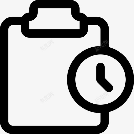 挂起剪贴板存档剪贴板等待图标svg_新图网 https://ixintu.com cutiecons32px网格2px笔划 剪贴板等待 历史记录 存档 挂起剪贴板 最近 过去