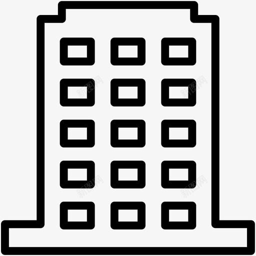 公寓大厦城市大厦图标svg_新图网 https://ixintu.com 公寓 办公楼 城市大厦 大厦 房地产泡沫图标 摩天大楼