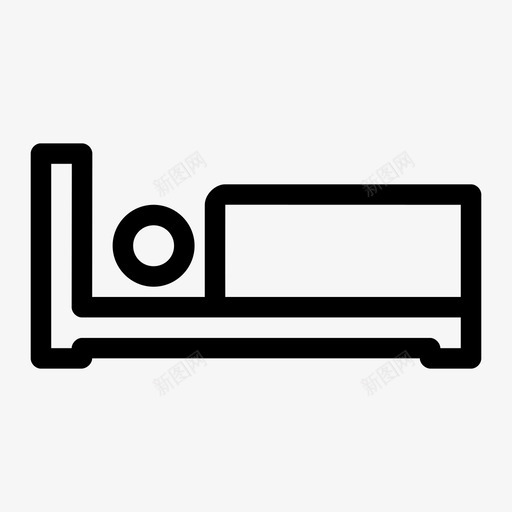 床卧室家具图标svg_新图网 https://ixintu.com 卧室 家具 床 床垫 睡床
