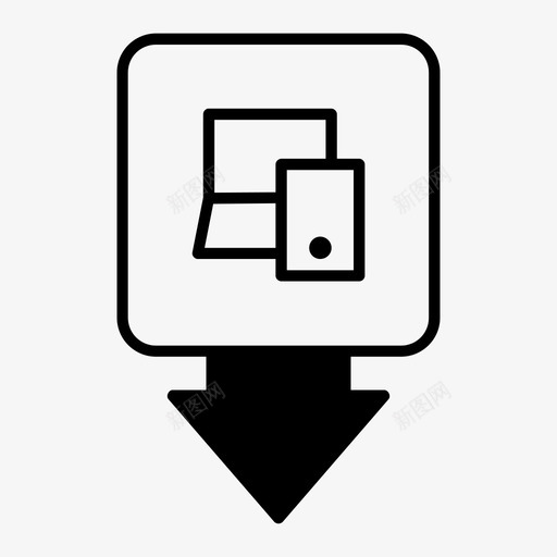 电子商店购买方向图标svg_新图网 https://ixintu.com 位置 地点 方向 电子商店 购买 购物