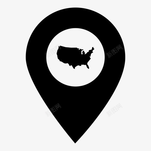 美利坚合众国美国地图图标svg_新图网 https://ixintu.com 世界地图标记 地图 美利坚合众国 美国