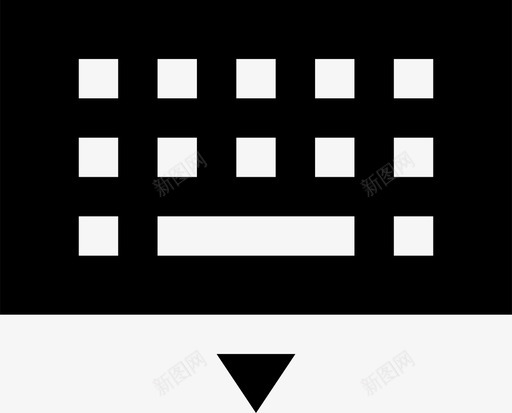 键盘向下箭头输入图标svg_新图网 https://ixintu.com 箭头 计算机和硬件 输入 键入 键盘向下
