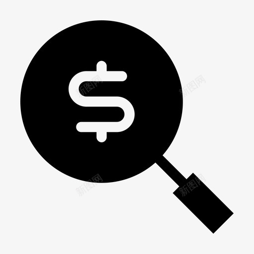 找钱做生意找找图标svg_新图网 https://ixintu.com 保证金 做生意 找找 找钱 放大镜 生意稳健