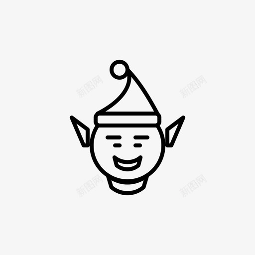 笑脸圣诞表情图标svg_新图网 https://ixintu.com 圣诞 圣诞图标 快乐 笑脸 表情