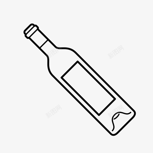 酒瓶酒精饮料图标svg_新图网 https://ixintu.com 水容器 液体 玻璃 酒瓶 酒精 饮料