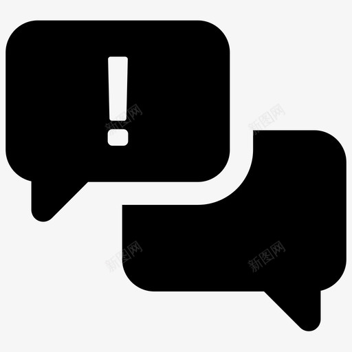 警告警报消息图标svg_新图网 https://ixintu.com 提醒 消息 警告 警报 通信第8卷 通知