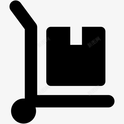 包裹递送运输手推车图标svg_新图网 https://ixintu.com 包裹递送 商业营销第10卷 手推车 运输