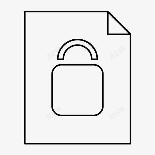 锁页文件角形页图标svg_新图网 https://ixintu.com 文件 纸 角形页 锁页