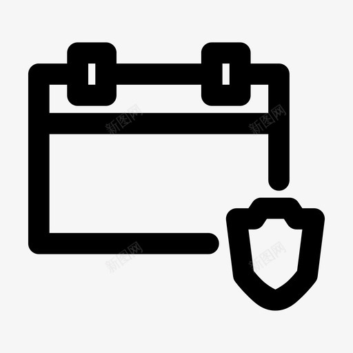 安全日历事件受保护图标svg_新图网 https://ixintu.com 事件 受保护 安全日历 屏蔽 日历加粗